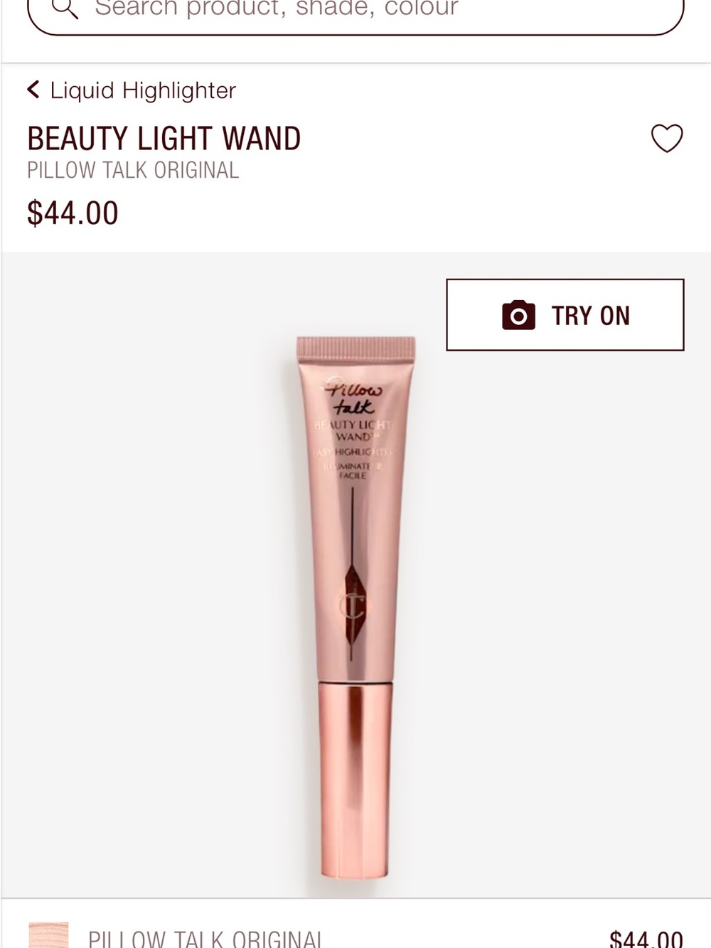 Charlotte Tilbury Pillow Talk Liquid Highlighter - Rose Gold